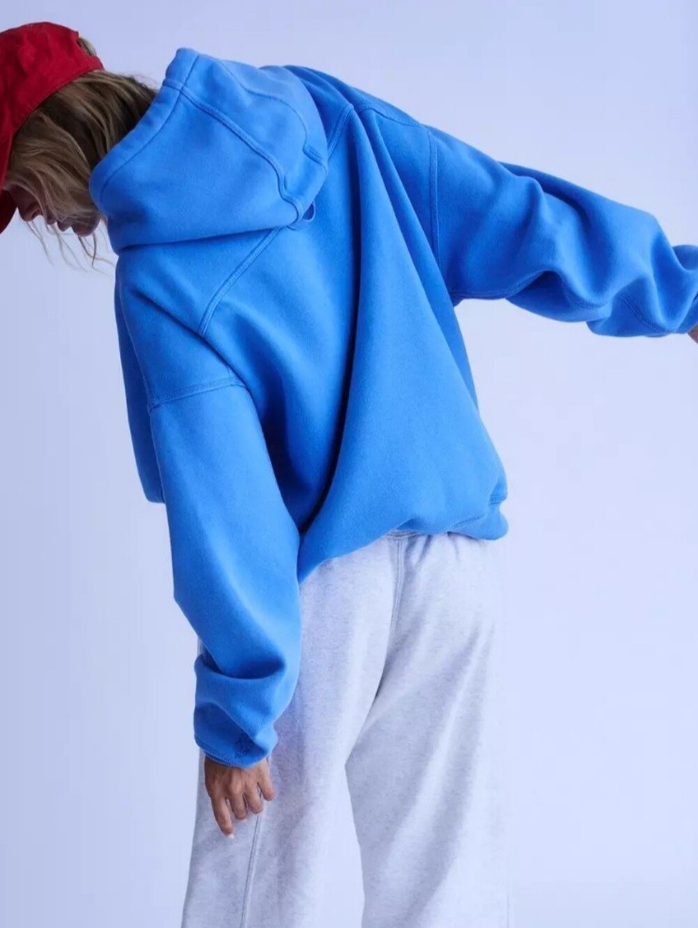 Free People Movement Final Call Front Logo Hoodie Riviera Blue Combo Small - Picture 3 of 11